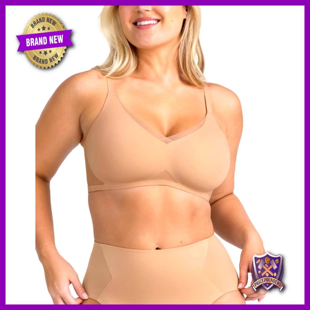 Wireless Crossover Bra Full Coverage Medium Support Nylon Elastane